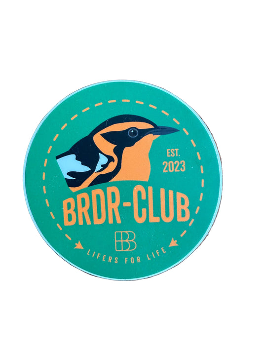 BRDR club round sticker